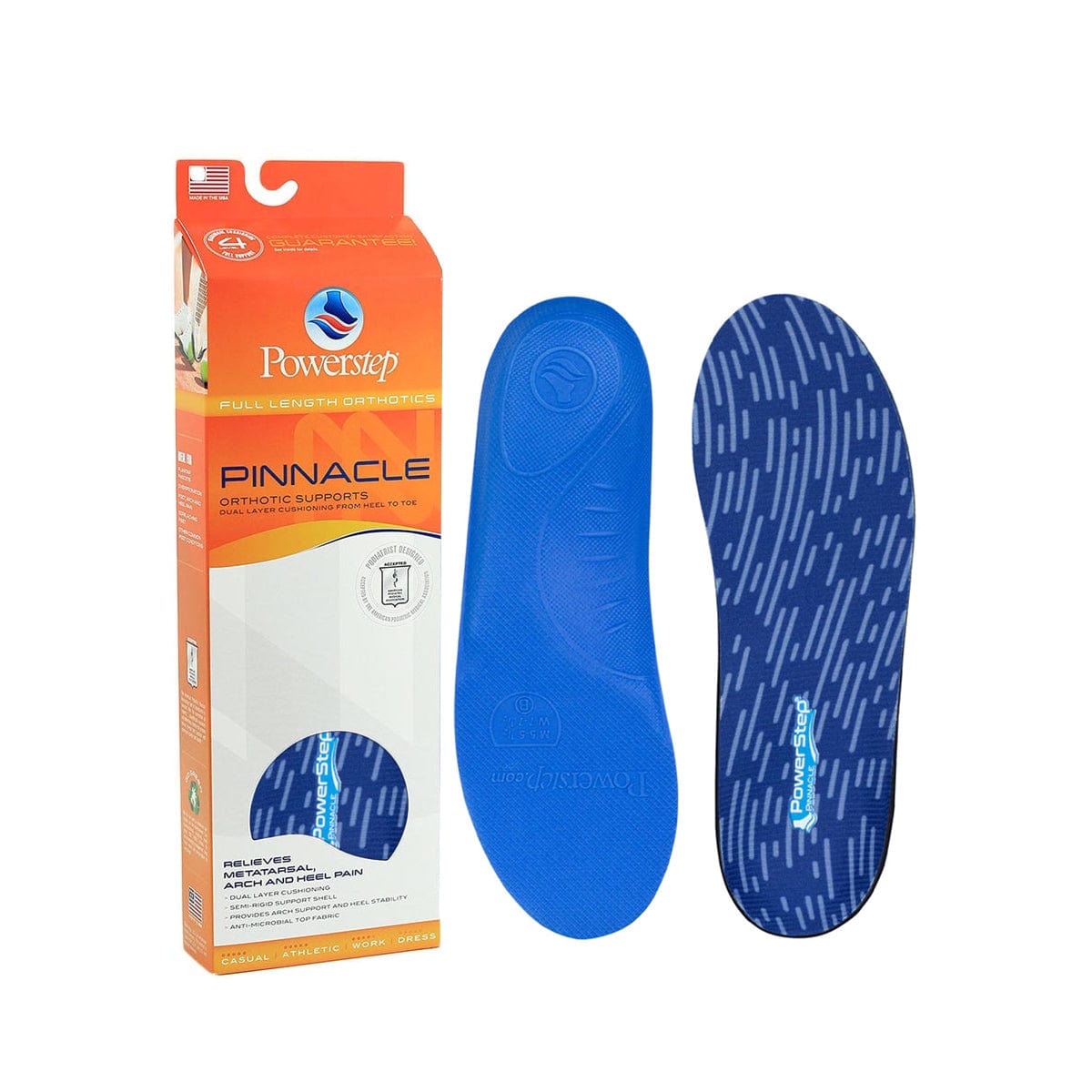 Powerstep Pinnacle Full Length Orthotics pair - Main Image