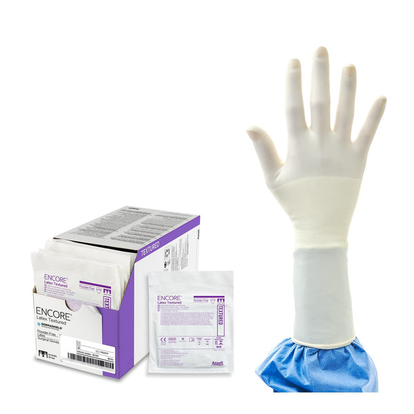 Ansell Encore Sterile Latex Surgeons Gloves, 50 Pairs