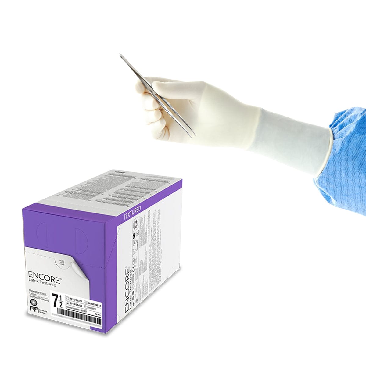 50 Paar* Ansell Encore Dermashield Micro Latex Chirurgische Größe-7
