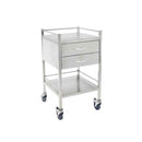 Stainless Steel Trolley Small with 2 Drawers 3004