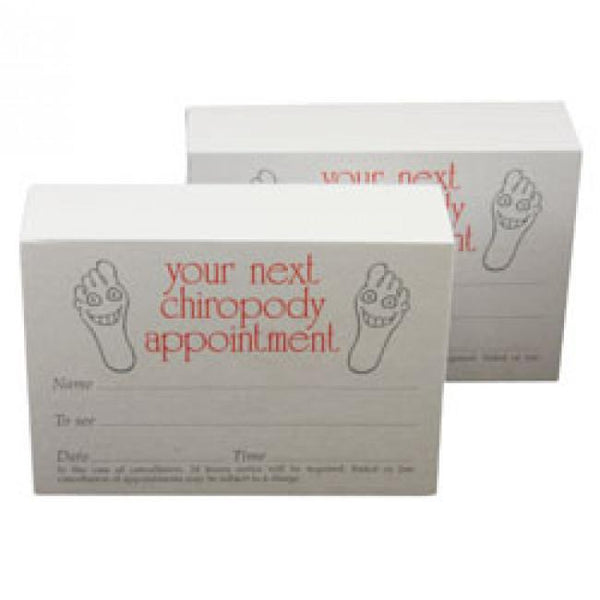 Chiropody Appointment Cards 9997