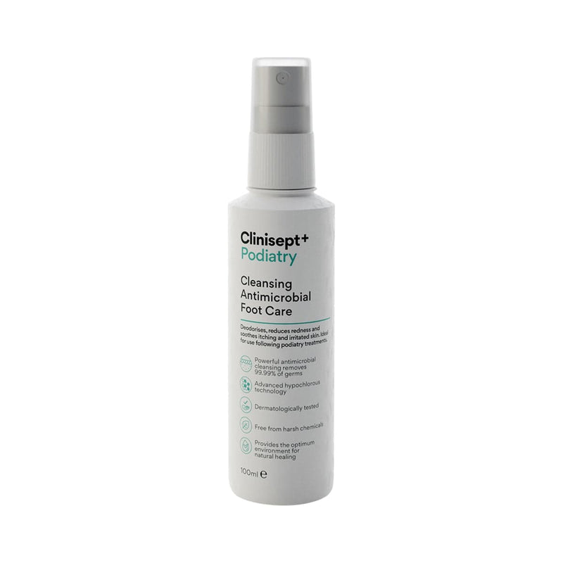 Clinisept+ Podiatry Cleansing Antimicrobial Foot Care Spray 100ml 2125-P