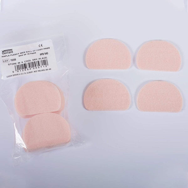 Hapla Fleecy Web Ball of Foot Pads, Pack of 36