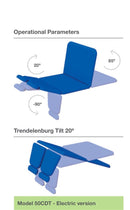 Plinth Bariatric Chair 50CDT Electric With 90 Degree Leg Drop And Tilt 9869-AB