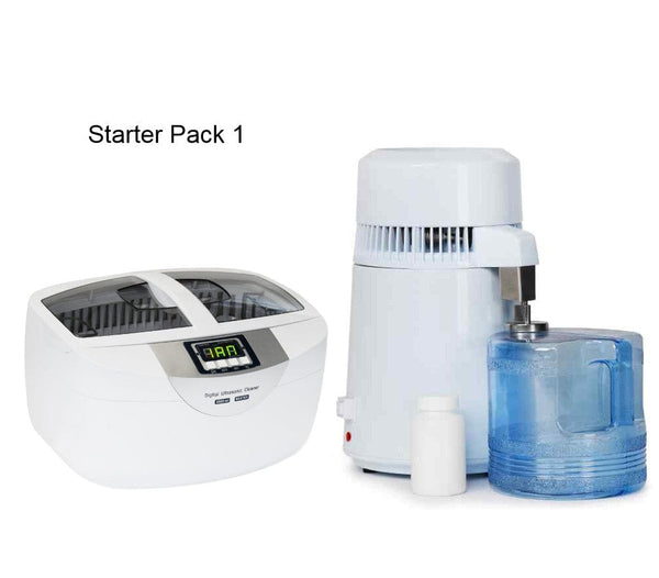 Ultrasonic Cleaner 2.5L and Water Distiller Starter Pack 1473
